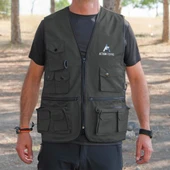 Action Dört Mevsim Çok Cepli Outdoor Spor Yelek Haki - 2