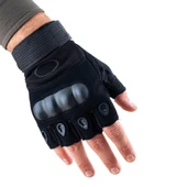 Parmaksız Kemik Taktikal Eldiven - Siyah - 1108 thumbnail 2