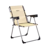 Katlanabilir Piknik ve Kamp Sandalyesi - Bardaklıklı - Rock - Buğday (A-24-R16)- 140KG Taşıma - 1