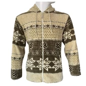 Kapşonlu Polar Ceket - Thermoform - Kahverengi - 3