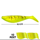 Silikon Balık Yem - Savex - 8,5cm - Fluo Green (642-3018) - 10'lu Paket - 1