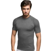 Bambu Erkek T-Shirt - Kısa Kol - Thermoform - Gri - 1
