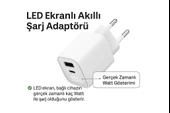 Dijital Göstergeli 30W USB-C + USB-A GaN Hızlı Şarj Adaptörü Seyahat Dostu, Ultra Güvenli - 1