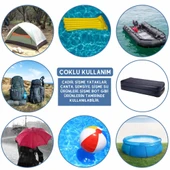 Argeus 4'lü Yapışkanlı Fiber Çadır Tamir Yaması Gri - 4