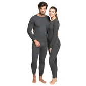 Yetişkin Termal İçlik Set - Thermoform - Soft Unisex - Antrasit - 1