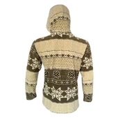 Kapşonlu Polar Ceket - Thermoform - Kahverengi - 2