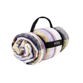 Peluş Polar Kamp Battaniyesi - Haki Ekose - Acil Durum Battaniye - Argeus Camp - 2