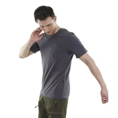 Erkek Tişört - Pamuklu Spor Tişört - Vortex - Antrasit - 2