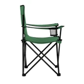 Katlanır Kamp Piknik Sandalyesi - Bardaklıklı - (DY.001) - Haki - Taşıma Çantalı thumbnail 3