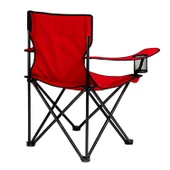 Katlanır Kamp Piknik Sandalyesi - Bardaklıklı - (DY.001) - Kırmızı - Taşıma Çantalı - 2