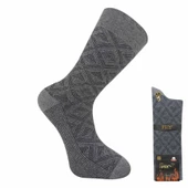 Pamuklu Havlu Kışlık Erkek Çorabı - Cebelitarık - Gri - No: 41-44 (14639) - 1