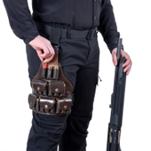 Deri Bacak Fişekliği - Savage - Kahve - 18'li - 3