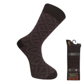 Pamuklu Havlu Kışlık Erkek Çorabı - Cebelitarık - Kahverengi - No: 41-44 (14639) - 1