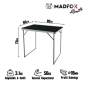 Katlanabilir Alüminyum Kamp Masası - Madfox Zenith - Siyah - 547278 - 2