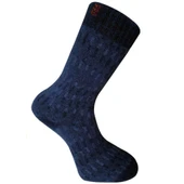 Kuzu Yünü Havlu Erkek Çorabı - Yupik - Lacivert - No: 41-44 (13906) - 1