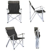 Katlanır Kamp Piknik Sandalyesi - Madfox Dachuan - Siyah - 547213 - Taşıma Çantalı thumbnail 4