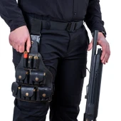 Deri Bacak Fişekliği - Savage - Siyah - 18'li - 3