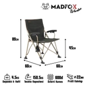 Katlanır Kamp Piknik Sandalyesi - Madfox Warden - Yeşil - 547283 - Taşıma Çantalı - 5