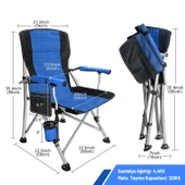 Katlanır Kamp Piknik Sandalyesi - Madfox Roxy - Mavi/Siyah - 546245 - Taşıma Çantalı - 4