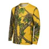 Sarı Orman Desenli Mikrofiber Sweatshirt - Avcı Sweatshirt - Hızlı Kurur - 1