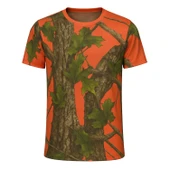 Turuncu Orman Desenli Mikrofiber Tişört - Avcı Tişört - Hızlı Kurur - 2