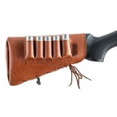 Deri Dipçik Fişekliği - Savage - Taba - 5'li - 1