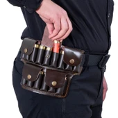 Deri Bel Fişekliği - Savage - Kahve - 15'li - 4