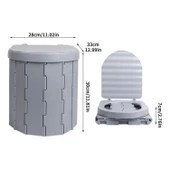 Katlanabilir Portatif Kamp Tuvaleti - Madfox Bi-Pot - Gri - 547218 - 3