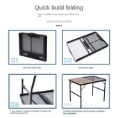 Katlanabilir Ahşap Kamp Masası - Izgaralı - Madfox Eazy - 547210 - 4