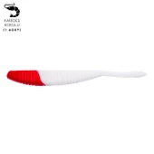 Silikon Kurt Yem - 3,3g 95mm - Fishack WormiX - 1 Adet - Red White - 1