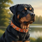 Dokuma Çivili Köpek Boyun Tasması - 4*70 cm - Kırmızı thumbnail 4