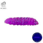 Silikon Kurt Yem - Fishack - 35mm - Peynir Kokulu - 20 Adet - Purple - UV - Trout Bait - 1