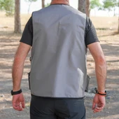 Action Dört Mevsim Çok Cepli Outdoor Spor Yelek Gri thumbnail 3