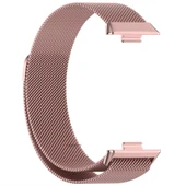 Huawei Watch Fit 3 Uyumlu Paslanmaz Hasır Örgü Metal Milano Kordon Strap  Rose - 3