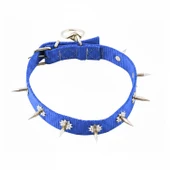 Dokuma Çivili Köpek Boyun Tasması - 4*70 cm - Mavi - 2