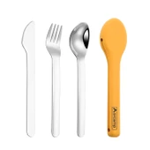 Kamp Çatal&Kaşık&Bıçak Seti - Seyahat Seti - Orcamp - Sarı (OUT-1970) - 1
