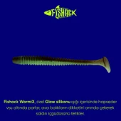 Silikon Kurt Yem - 4,2g 105mm - Turna/Levrek Silikonu - 1 Adet - Yeşil/Kahve - Karides Kokulu - 2