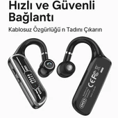 Kablosuz Tekli Bluetooth Kulaklık Buton Kontrollü, Her İki Kulakta Kullanıma Uygun Göstergeli - 3