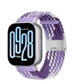 Redmi Watch 5 Active Redmi 5 Lite Uyumlu Kordon Metal Klips Solo Fiberlink Örgü Kordon  Lila Beyaz thumbnail 1