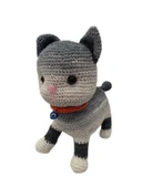 Sesli Boncuk Kedicik Amigurumi Organik Oyuncak - 1