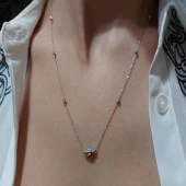 14 Ayar altın kolye dorika toplu salkımlı thumbnail 2