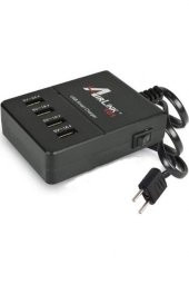 AIRLINK ASC-4000 HIZLI 4LÜ ŞARJ ALETİ,20V-4A,SİYA - 1