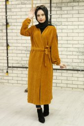 Kemerli ve Büzgülü Kap - Hardal - 1