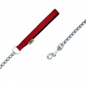 Doggie Dokuma Zincirli Köpek Gezdirme Kayışı M 3x110cm Kırmızı - 2