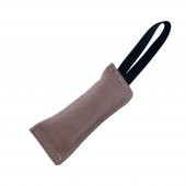 Doggie Eğitim Serisi Gerçek Süet Deriden El Yapımı Köpek Isırma Yastığı 2x8-20cm Bej - 1