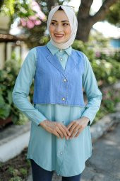 Kısa Ceketli Tunik - Mint - 1