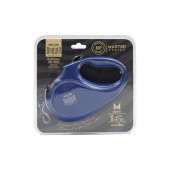 Doggie Master Medium Otomatik Tasma 5 Metre Royal Mavi - 1