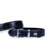 Doggie Deri Kemik Desenli Boyun Tasması M 2.5x37-45cm Siyah thumbnail 1