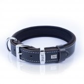 Doggie Deri Kemik Desenli Boyun Tasması M 2.5x37-45cm Siyah thumbnail 3