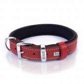 Doggie Deri Kemik Desenli Boyun Tasması M 2.5x37-45cm Kırmızı - 3